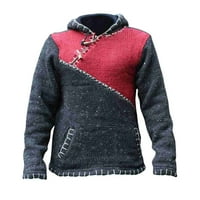 Muška dukserica jesen i zima labav mladost modna casual sportovi blokiranje boje pletenja pulover Top