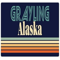 Grayling Aljaska vinilna naljepnica za naljepnicu Retro dizajn