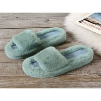 Ferndule Dame Comfort Platform Slide Sandals Home Casual Open Fole Fuzzy Papuče Unutarnji zimski zimski