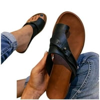 Ženske klizne sandale klizne na ravnim sandalima Flip Flop Thong sandale Ležerne ljetne cipele