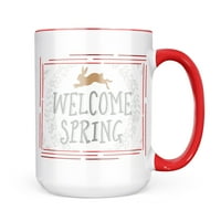 Neonblond Dobrodošli Proljeće Uskršnji kunići poklon za ljubitelje čaja za kavu