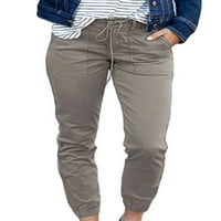 Avamo ženske hlače sa čvrstim hlačama u boji Srednja pantalona za struku Dame Ležerne prilike plaža