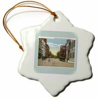 3Droze Corner Glavne i tržišne ulice, Poughkeepsie, New York Street Scene - Ornament snega