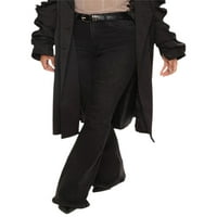 Dmagnates ženska moda visoki struk mršave retro zapaljene hlače od čvrstog boja sa zatvaračem plus veličine