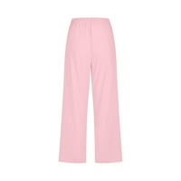 Ealeyy Ženske pantalone struka Ženske hlače Ležerne prilike Ženske hlače ružičaste XX velike