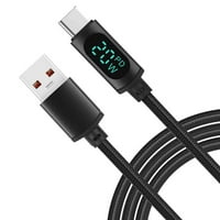 Urban USB C do USB C kabel 6,6ft 7a 100W, 1pack, USB 2. TIP CAPLY CABLE Brzo naboj za TCL v 5g, MacBook