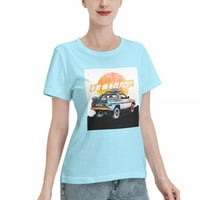Ženska majica s vanjskim cestom Standardna majica kratkih rukava 150g nebo plava