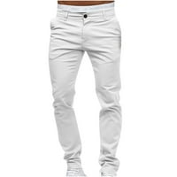 Kayannuo hlače za muškarce za muškarce proljetni čišćenje Muška casual gumb Otvoreno Slim Fit ravne