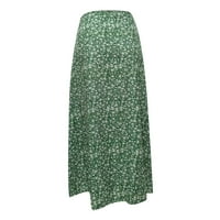 Ocivier Floral Midi suknja za žene prema ženskoj tiskanoj maxi suknji Bohemian stil dugačka suknja plus