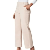 Farstey Lightning ponude za danas odijelo za žene patentni zatvarač elastične struke hlače od pune boje