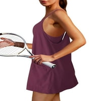 Leuncero Women Workout haljina s kratkim hlačama Atletska haljina bez rukava dame Ležerne prilike Sportski