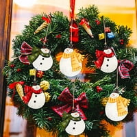 Rustikalni metalni snjegovinski ukras Božićni viseći ukras vintage retro božićno drvce ukras za snjegović
