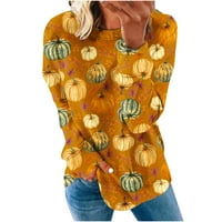 Žene Halloween Majica Spider Web grafički pulover Jesen Zima Ležerne prilike dugih rukava Top Crewneck