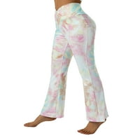 Luiryar Womens Yoga hlače gamaše visokog struka širokog nogu joge flare hlače TUMMIJE TRENUTNO VRIJEME