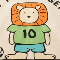 Glookwis Baby Pulover životinjski print T majica Crew izrez majice Jesen patchwork bluza dugih rukava
