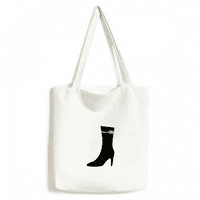 Jednostavna grafika crna visoka potpetica nacrta tatota platnena vrećica za kupovinu Satchel casual
