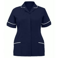 Moonker Womens Tops Košulje za žene V-izrez Radni ispis bluza TEE majica Top kratkih rukava 2xl tamno