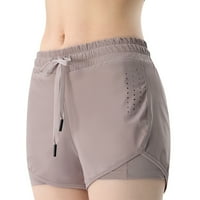 Ženske kratke hlače Dvostruki sloj Trčanje teretane Yoga Athetic Ljetni kratke hlače m