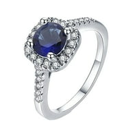 Pgeraug pokloni za žene bijeli kameni prsten, ručno izrađeni rez, vjenčani angažman nakit poklon za