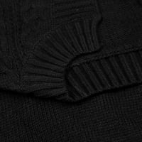 Shpwfbe Womens Dukseri Žene Modni džemperi za žene V-izrez Top Ženski dugi rukav Drintwear Pulover SweaterMemperament
