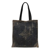 Platno tote torba Plava Fleur Vintage Istrošena knjiga LIS Zlatno listovi antikne torbe za ponovnu torbu