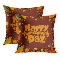 Tekst Sretan dan Dan zahvalnosti Jesen znak Sažetak Proslavite slavlje jastučnicu za jastuk, skup od 2