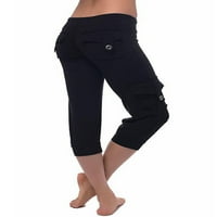 Joga Capris hlače za žene vježbanje jogger gamaše plus veličine elastičnih struka Struje udobne pidžame