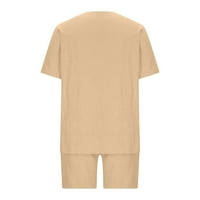 Muška pamučna posteljina kratka set Regularna fit majica kratkih rukava s kratkim trenerkama Summer