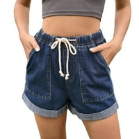Ženske kratke kratke hlače za žene rastegnute traperice za ženske traperice BU XL