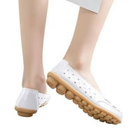 Leesechin ženska moda Veliki Oxford mekani jedini komforni cipele izdužene pune boje casual cipele bijele
