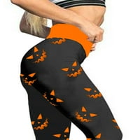 Ženske halloween gamaše tiskane casual fitness sportske joge hlače