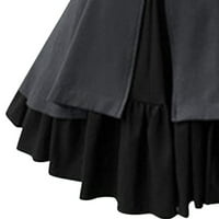 WAVSUF haljine za žene plus veličina odijela Maxi Clearence Vintage Ruffled Ljeto s dugim rukavima i