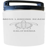 Moss Landing Beach California Suvenir Oz ugravirani bijeli izolirani dvostruki zid od nehrđajućeg čelika
