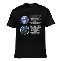 Muškarci Flat Earth Službena majica Modna majica X-mala crna