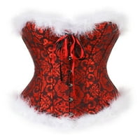 Ženski božićni korzet Top odijelo Seksi plus veličine perja zavoj konor premješteno premješteno oblikovalo