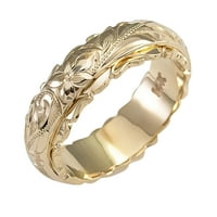 Elegantni cvijet srebro, vjenčani prstenovi nakit zlata i klizač punih prstiju za žene