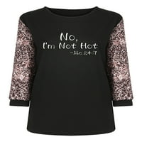 Cindysus ženske ležerne blok boja Tee Dame Fashion T majica Crew Crt Beach dizajn dizajna labave tunika bluza