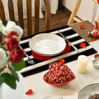 Dyfzdhu Valentines Day Placemat Proizvođači Direct Love Mali uzorak Western Placemat Tablecloth