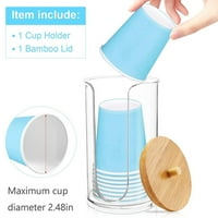 Držač za kupaonicu za jednokratnu upotrebu papira za jednokratnu upotrebu s poklopcem od bambusovog