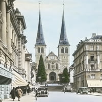 Luzern Cathedral Švicarska Magic Lanter Slide Hand Boolos Circa od Johna kratkog dizajna Slike