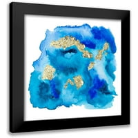 DANELLE, B. CRNI MODERNI UKLJUČINI MUZEJ ART PRINT pod nazivom - Gold Flake Blue