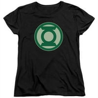 Trevco Green Lantern-Green Simbol kratkog rukava Žene, Crni - Srednji