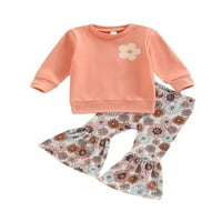 Avamo Toddler Proljeće Jesenske odjeće Dugi rukavi Torbe + ugašene hlače Elastična struka odjeća za