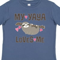 Inktastic My Yaya voli me Sloth poklon Toddler Toddler Girl Majica