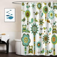 Savremena dekor zavjesa za tuširanje za kupatilo Dekoracija tkanina za tuširanje set sa kukama, 72x72