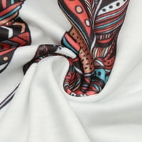Dasayo Women zapadni etnički bluze Vintage dugih rukava Aztec Pulovers Casual V izrez Loose vrhovi