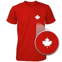 Kanada džep zastava zastava tiskana crvena majica simpatični muški okrugli vrat tie za kanadski