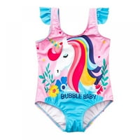 Baby Girl Jedan kupaći kostimi za kupaći kostimi Bikini Rash Guard Ruffle bez rukava odjeće za zaštitu