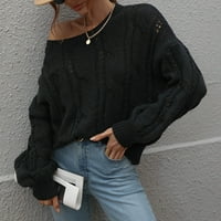 CAICJ džemperi za žene Ženske zglobove pulover s dugim rukavima Turtleneck kabel pletene džemper od