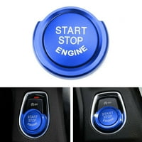 Plavi aluminijumski tipku bez ključa tipka za pokretanje sa okolnim oblogom prstena za BMW